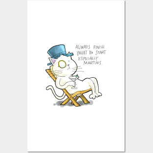 Dapper Cat - Finish what you start Posters and Art